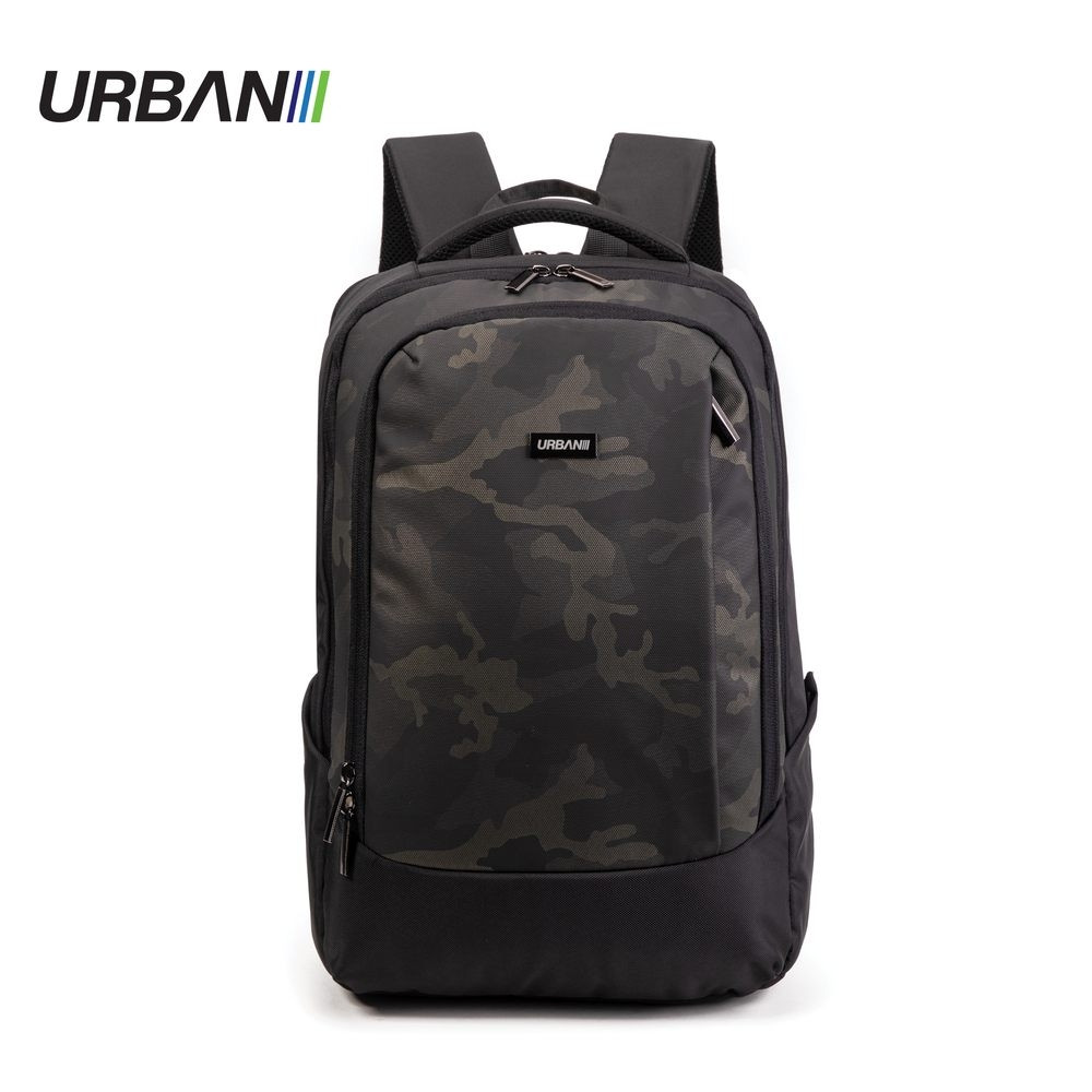 Ghiozdan DARK CAMOUFLAGE, compartiment principal, compartiment laptop, 2 buzunare, maner ramforsat, 21 litri - imagine 4